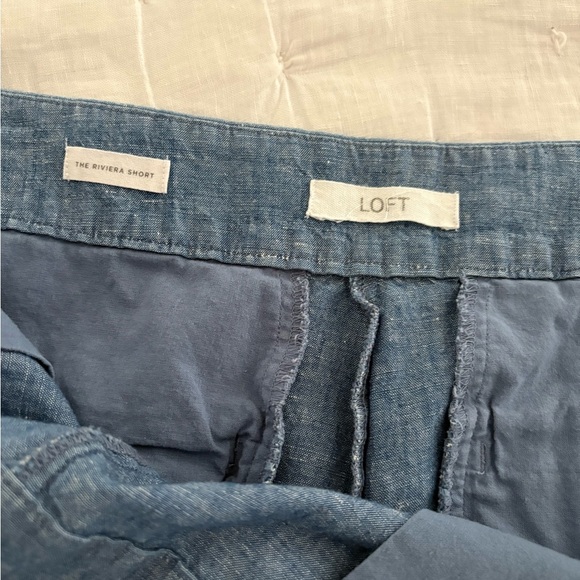 The Loft Blue Scalloped Hem Women's Shorts - Picture 4 of 7